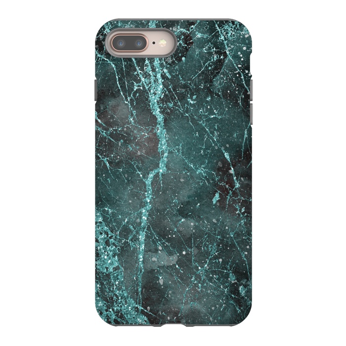 iPhone 7 plus StrongFit Glamorous Turquoise Glitter 2 by Andrea Haase