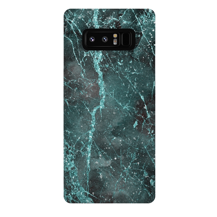 Galaxy Note 8 StrongFit Glamorous Turquoise Glitter 2 by Andrea Haase