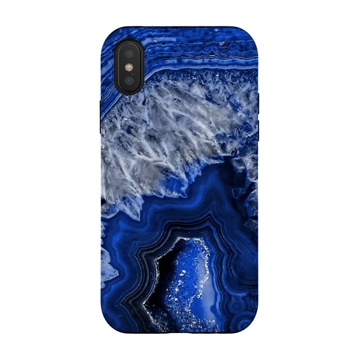 iPhone Xs / X StrongFit Night Blue Agate by  Utart
