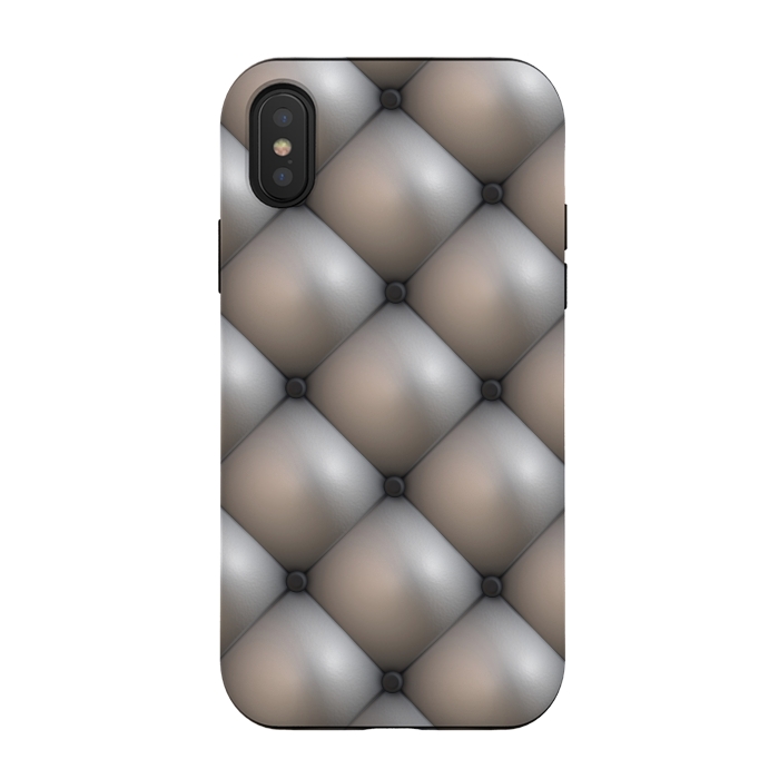 iPhone Xs / X StrongFit Shimmering Brushed Silver by Andrea Haase