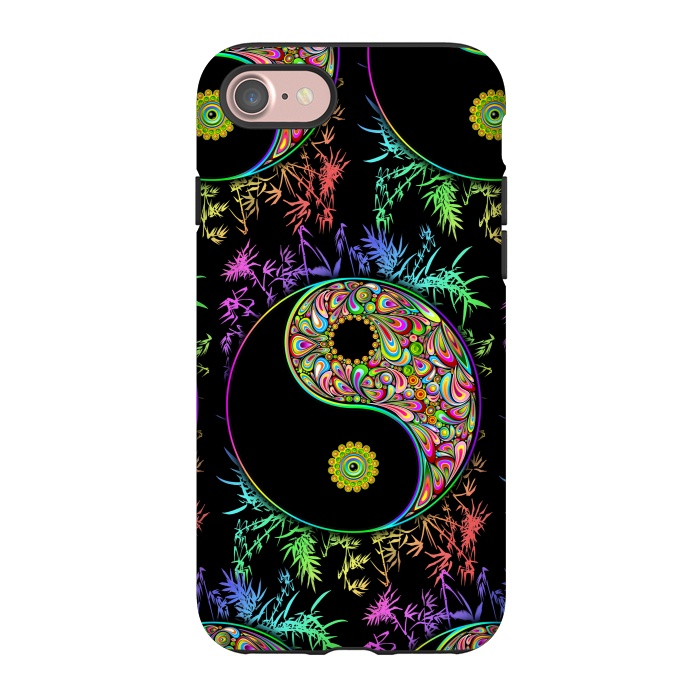 iPhone 7 StrongFit Yin Yang Bamboo Psychedelic by BluedarkArt
