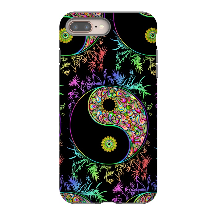 iPhone 7 plus StrongFit Yin Yang Bamboo Psychedelic by BluedarkArt