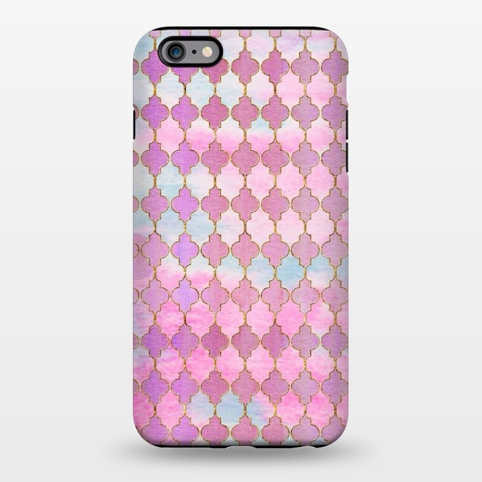 iPhone 6/6s plus StrongFit Multicolor Pink Moroccan Shapes Pattern  by  Utart