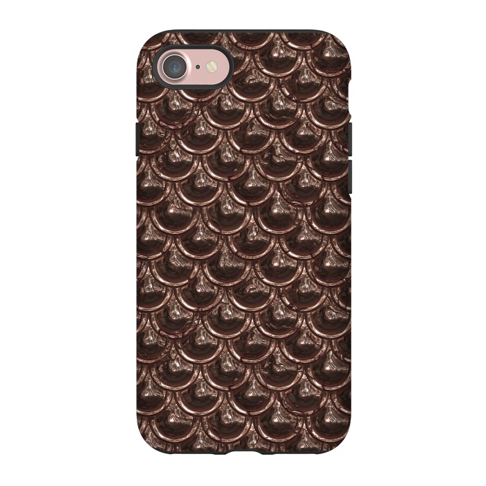 iPhone 7 StrongFit Brown Copper Metal Scales by Andrea Haase
