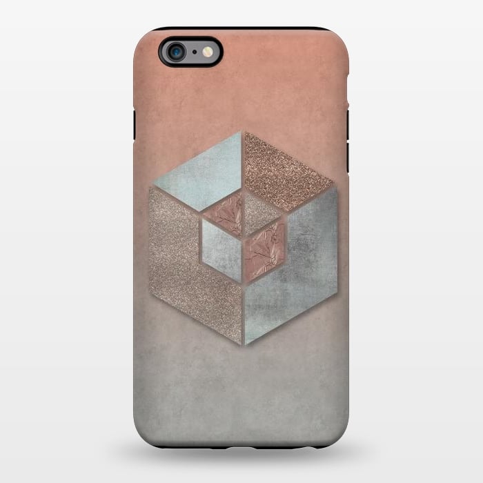 iPhone 6/6s plus StrongFit Copper Gray Hexagon by Andrea Haase