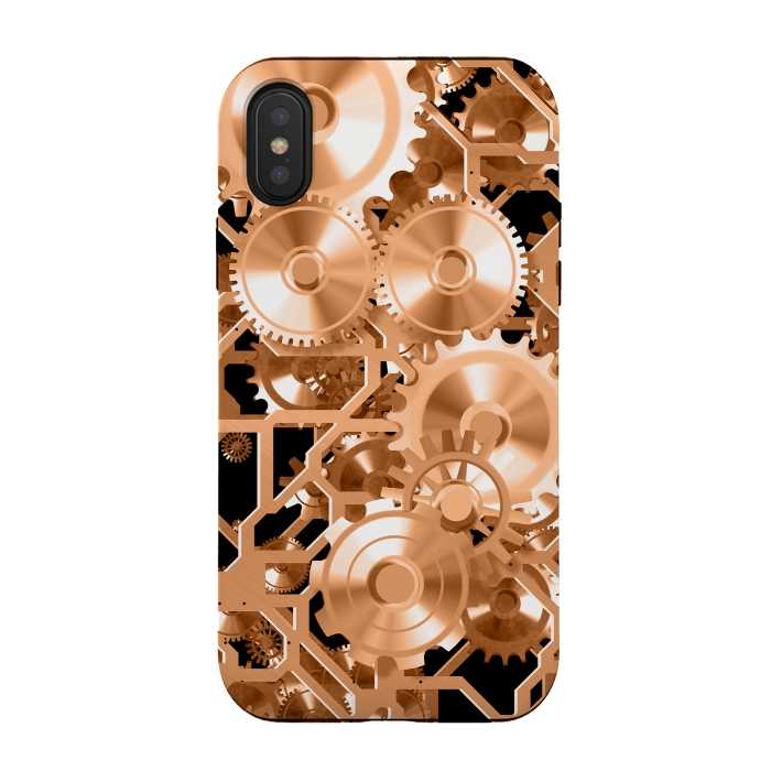 iPhone Xs / X StrongFit Copper Steampunk by Andrea Haase