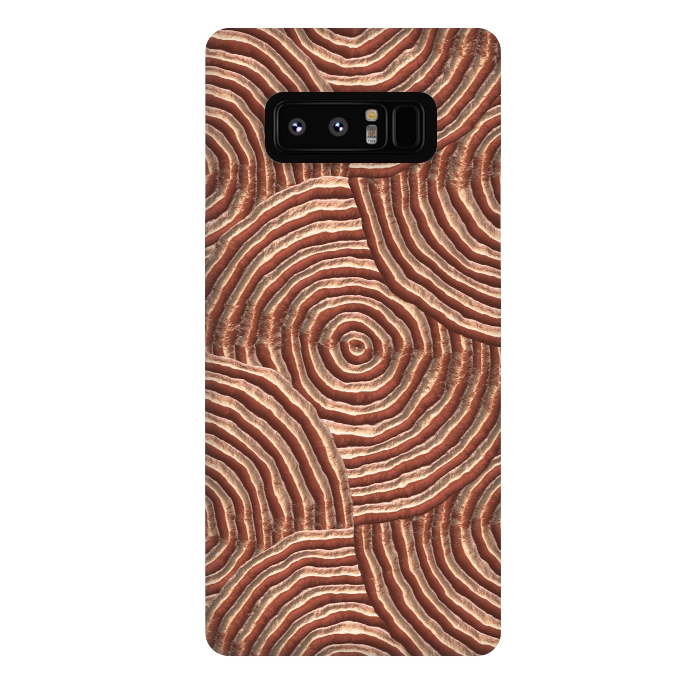 Galaxy Note 8 StrongFit Copper Circular Engravings by Andrea Haase