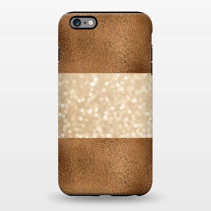 iPhone 6/6s plus StrongFit Faux Glitter And Copper by Andrea Haase