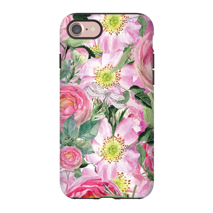 iPhone 7 StrongFit Vintage Dog Roses by  Utart