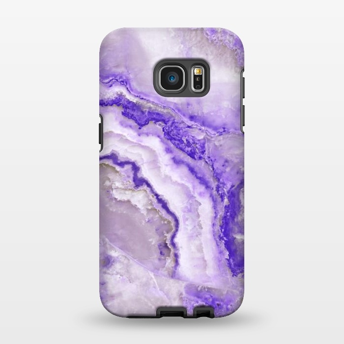 Galaxy S7 EDGE StrongFit Ultra Violet Veined Marble by  Utart