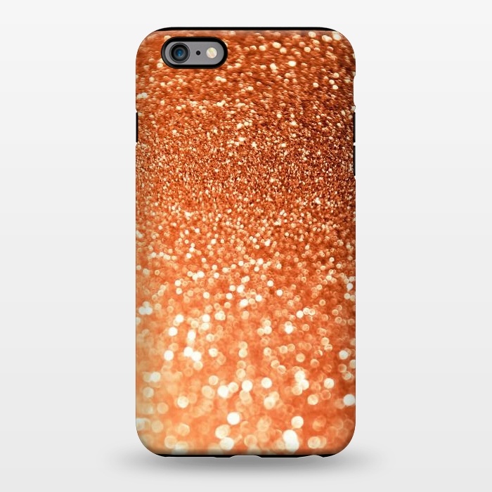 iPhone 6/6s plus StrongFit Peach Faux Glitter by  Utart