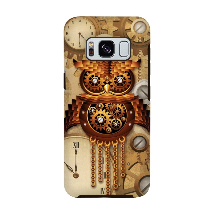 Galaxy S8 StrongFit Owl Steampunk Vintage Style by BluedarkArt