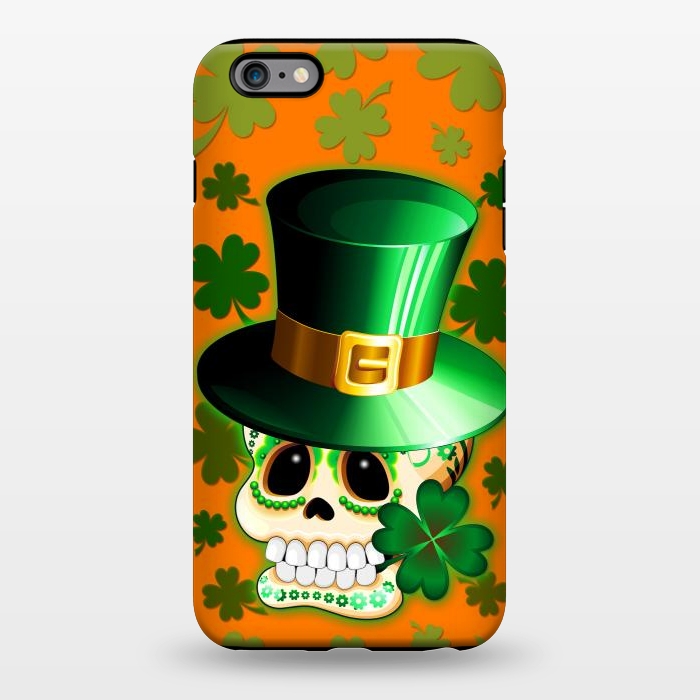 iPhone 6/6s plus StrongFit St Patrick Lucky Irish Skull Cartoon  by BluedarkArt