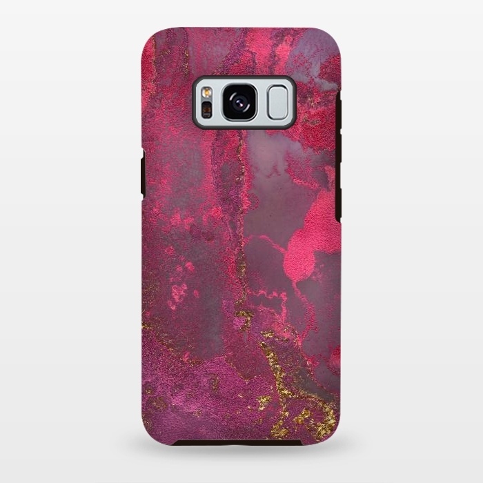 Galaxy S8 plus StrongFit Pink Gold Marble by  Utart