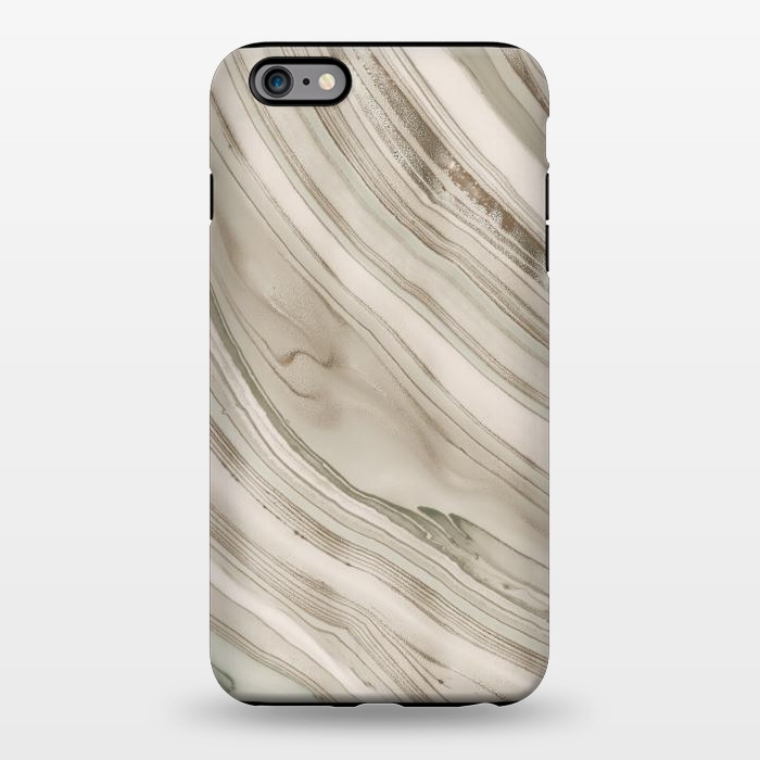 iPhone 6/6s plus StrongFit Greige Faux Marble Elegance 2 by Andrea Haase