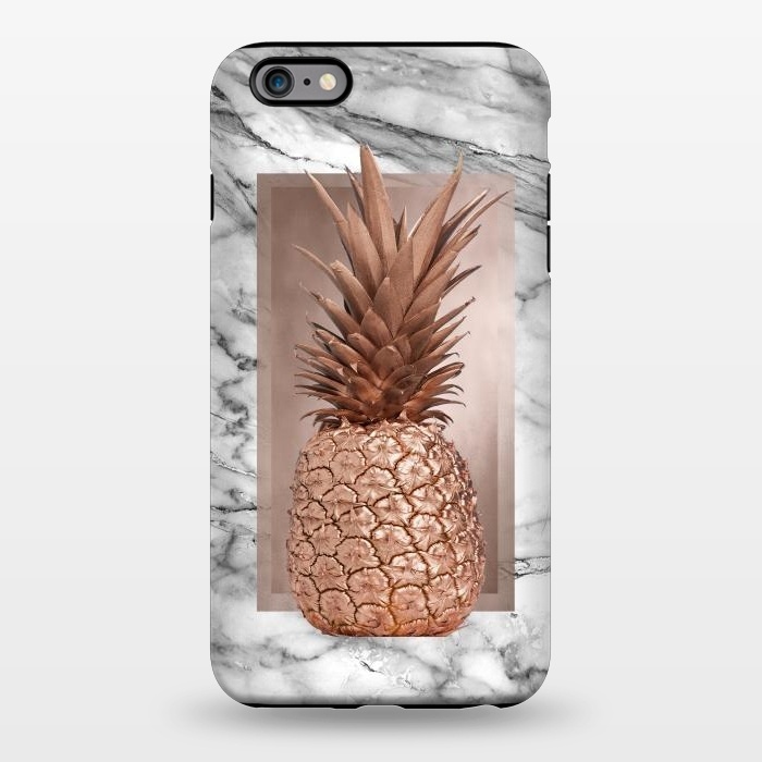 iPhone 6/6s plus StrongFit Copper Pineapple on Gray Marble  by  Utart