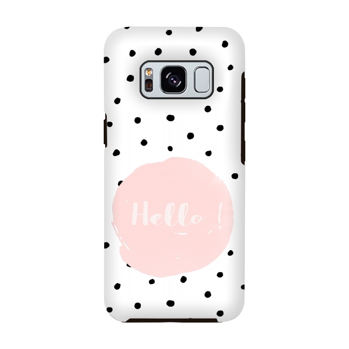 Galaxy S8 StrongFit Hello on polka dots  by  Utart