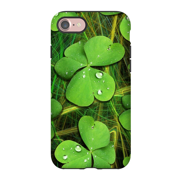 iPhone 7 StrongFit Shamrocks St Patrick with Dew Drops by BluedarkArt