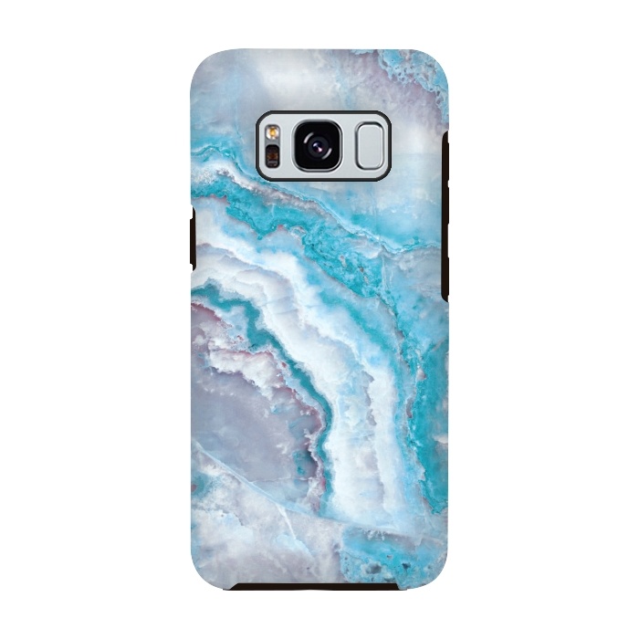 Galaxy S8 StrongFit Teal Veined Agate by  Utart