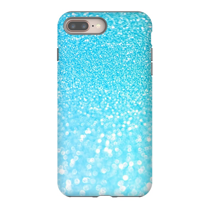 iPhone 7 plus StrongFit Sky Blue Faux Glitter by  Utart
