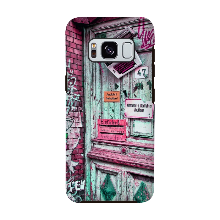 Galaxy S8 StrongFit Urban Grunge Door by Andrea Haase