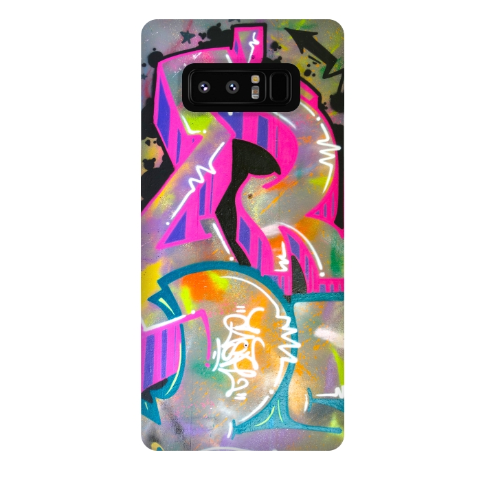 Galaxy Note 8 StrongFit Colorful Grafitti Tag by Andrea Haase