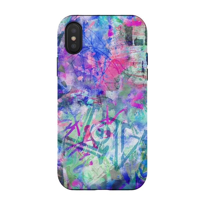 iPhone Xs / X StrongFit Colorful Grafitti by Andrea Haase