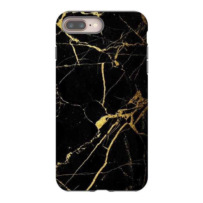 iPhone 7 plus StrongFit  Black-Gold Marble Impress by ''CVogiatzi.