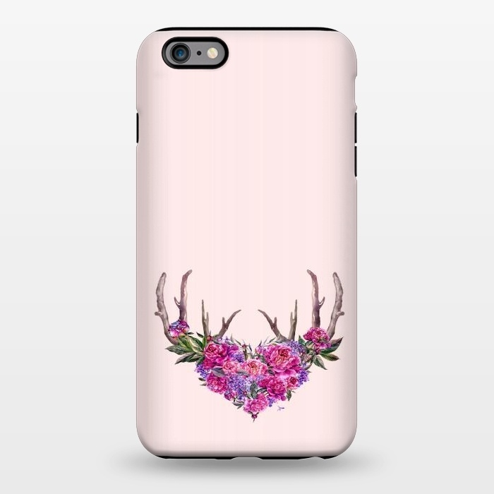 iPhone 6/6s plus StrongFit Bohemian Watercolor Illustration - Heart and Antler by  Utart
