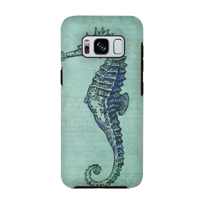 Galaxy S8 StrongFit Vintage Seahorse 2 by Andrea Haase