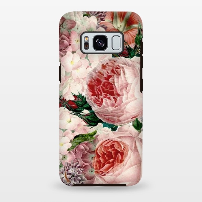 Galaxy S8 plus StrongFit Roses and Hydrangea Pattern by  Utart