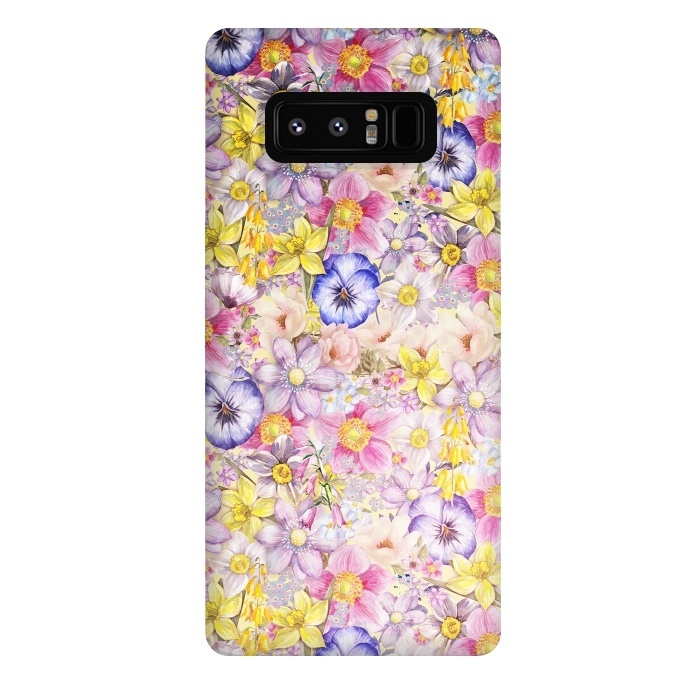Galaxy Note 8 StrongFit Lovely Spring Pansy Pattern by  Utart