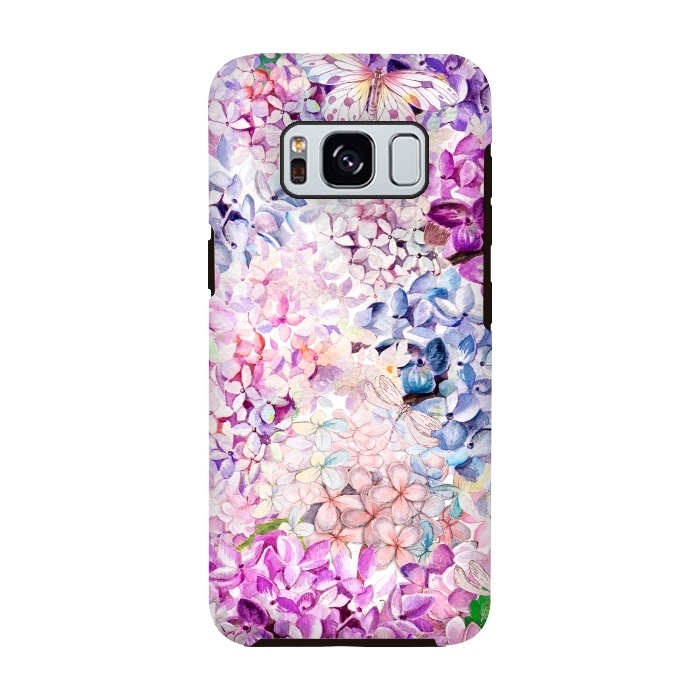 Galaxy S8 StrongFit Purple Lilacs and Hydrangea by  Utart