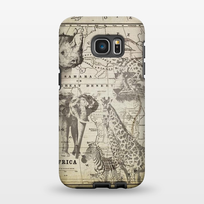 Galaxy S7 EDGE StrongFit African Wild Animals by Andrea Haase