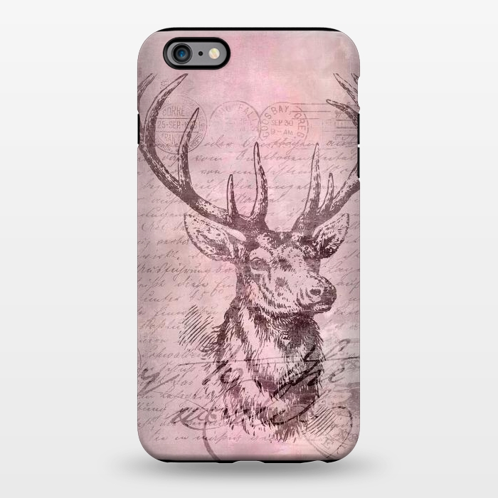 iPhone 6/6s plus StrongFit Vintage Deer Pastel Pink by Andrea Haase
