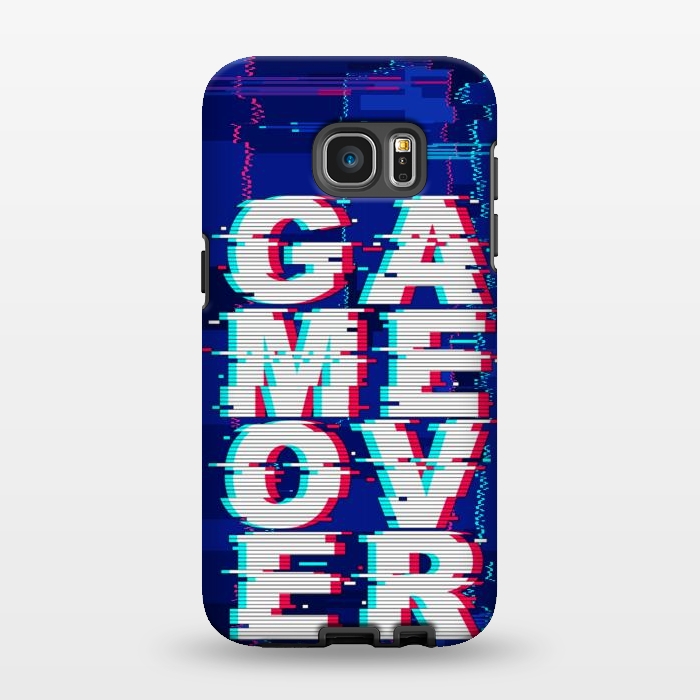 Galaxy S7 EDGE StrongFit Game Over Glitch Text Distorted by BluedarkArt