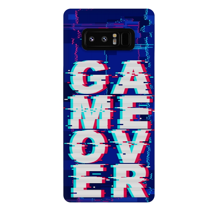 Galaxy Note 8 StrongFit Game Over Glitch Text Distorted by BluedarkArt