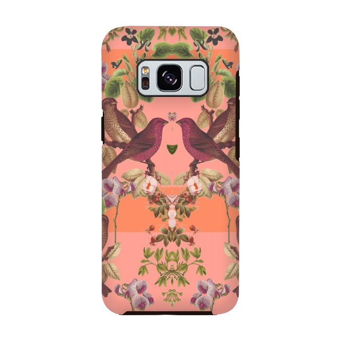 Galaxy S8 StrongFit Vintage Botanic (Pink) by Zala Farah
