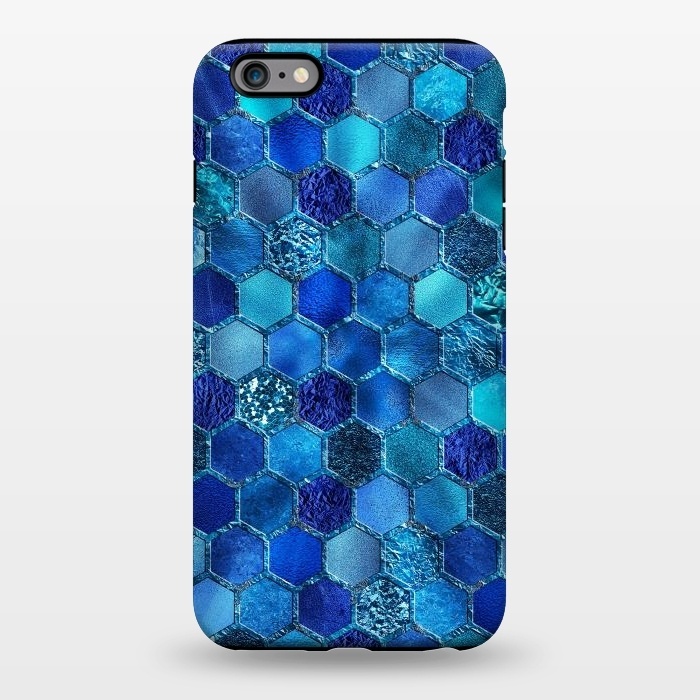iPhone 6/6s plus StrongFit Blue Metal Honeycomb pattern by  Utart