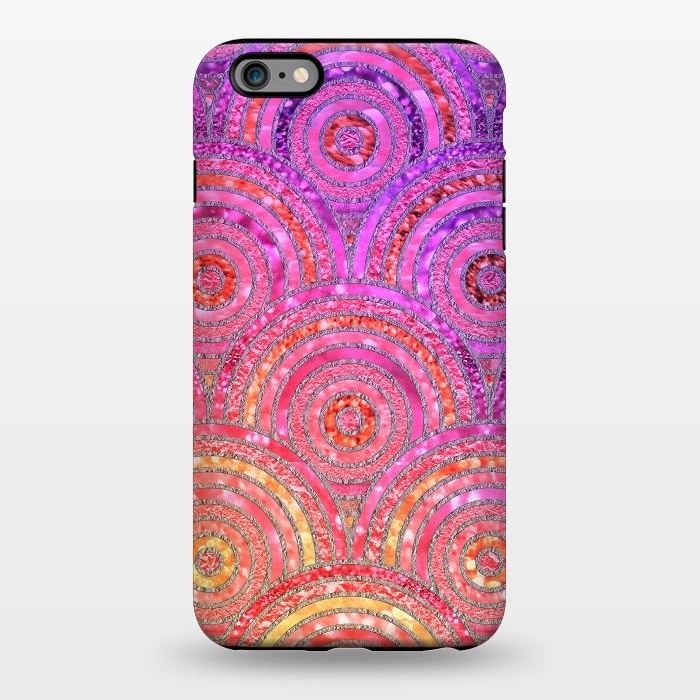 iPhone 6/6s plus StrongFit Multicolor Pink Gold Circles  by  Utart