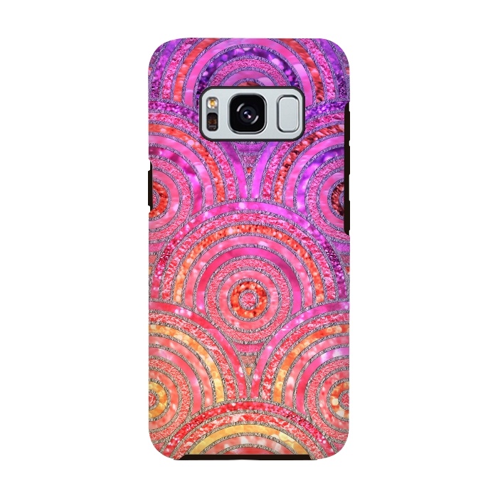 Galaxy S8 StrongFit Multicolor Pink Gold Circles  by  Utart