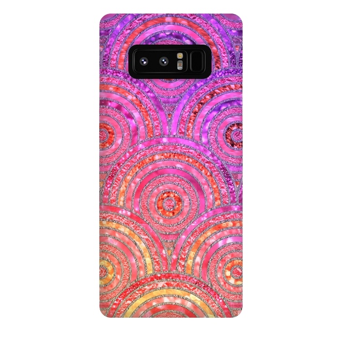 Galaxy Note 8 StrongFit Multicolor Pink Gold Circles  by  Utart