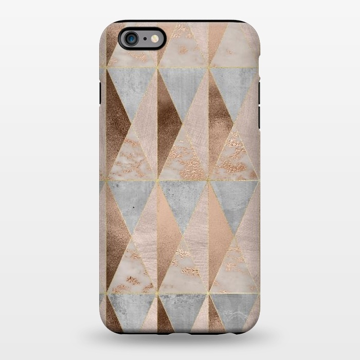 iPhone 6/6s plus StrongFit Modern Marble Geode Copper Triangle Argyle by  Utart