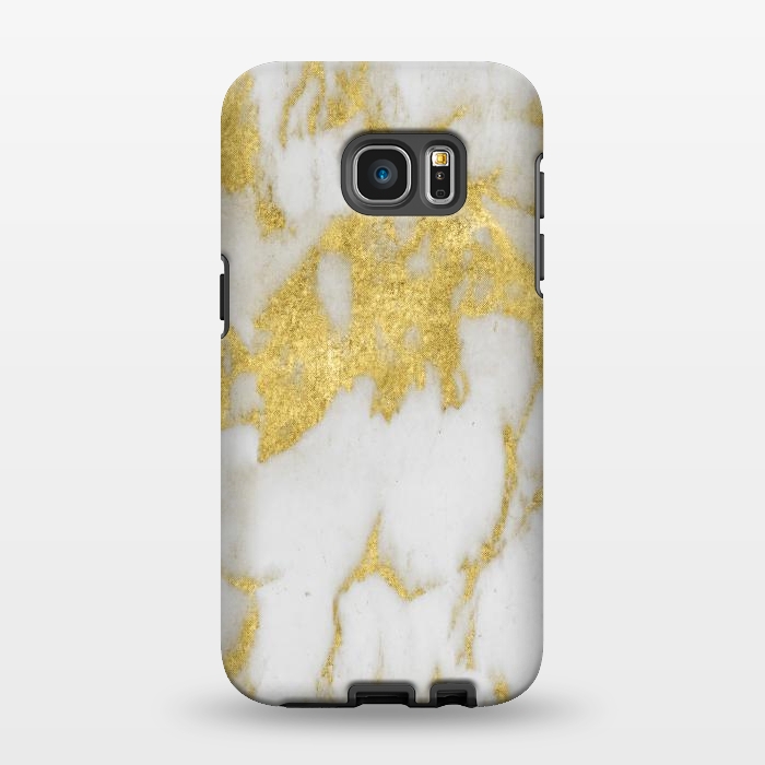 Galaxy S7 EDGE StrongFit Gold marble by haroulita
