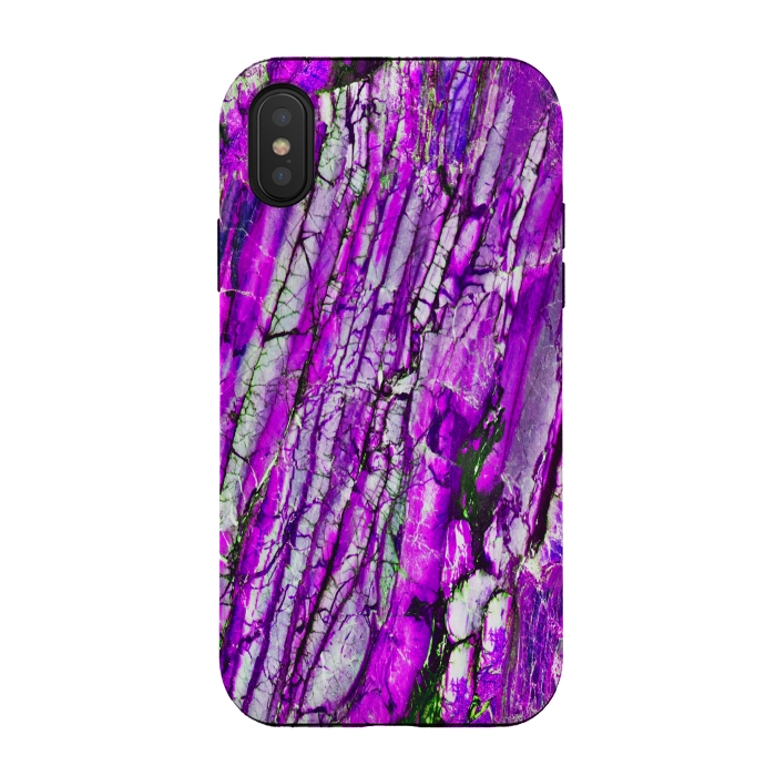 iPhone Xs / X StrongFit ultra violet texture marble by haroulita