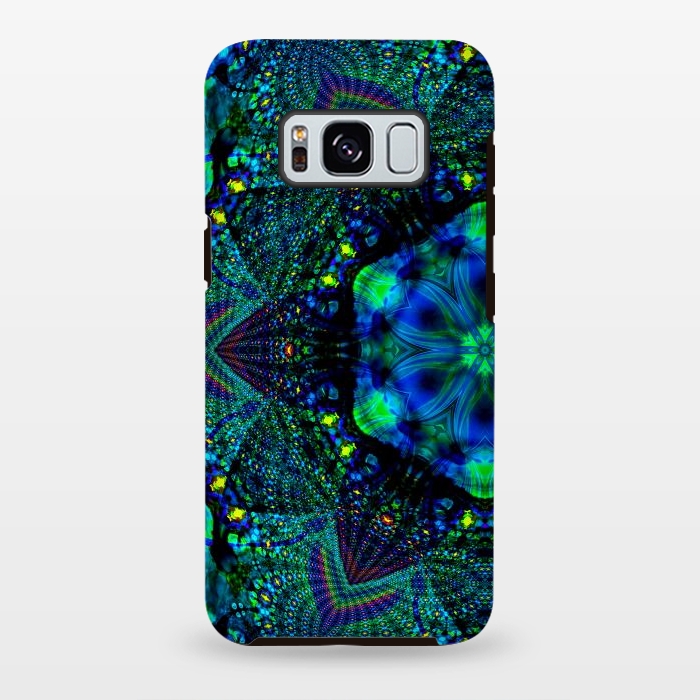 Galaxy S8 plus StrongFit Half kaleidoscope mandala by haroulita