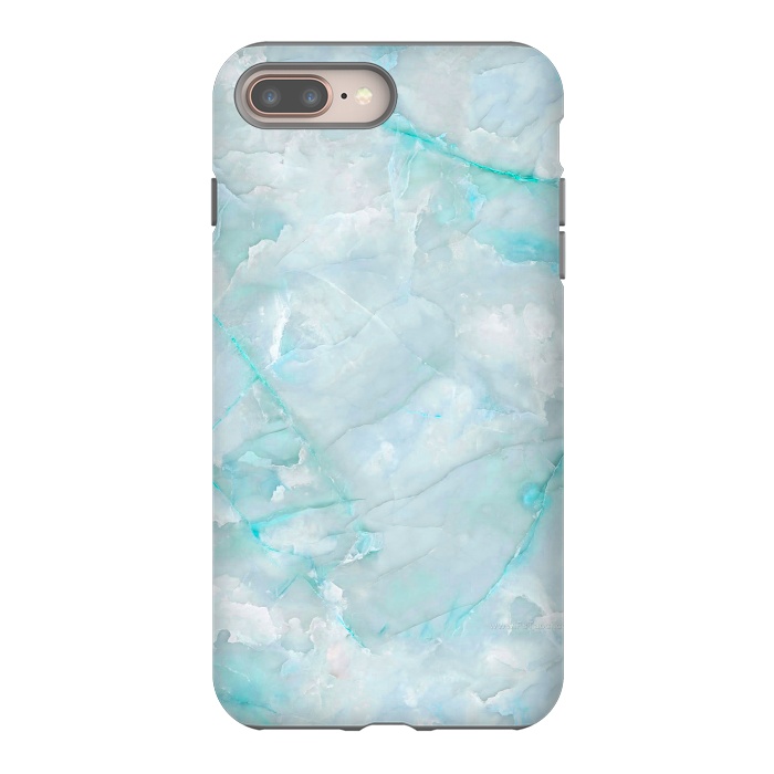 iPhone 7 plus StrongFit Light Blue Veined Agate by  Utart