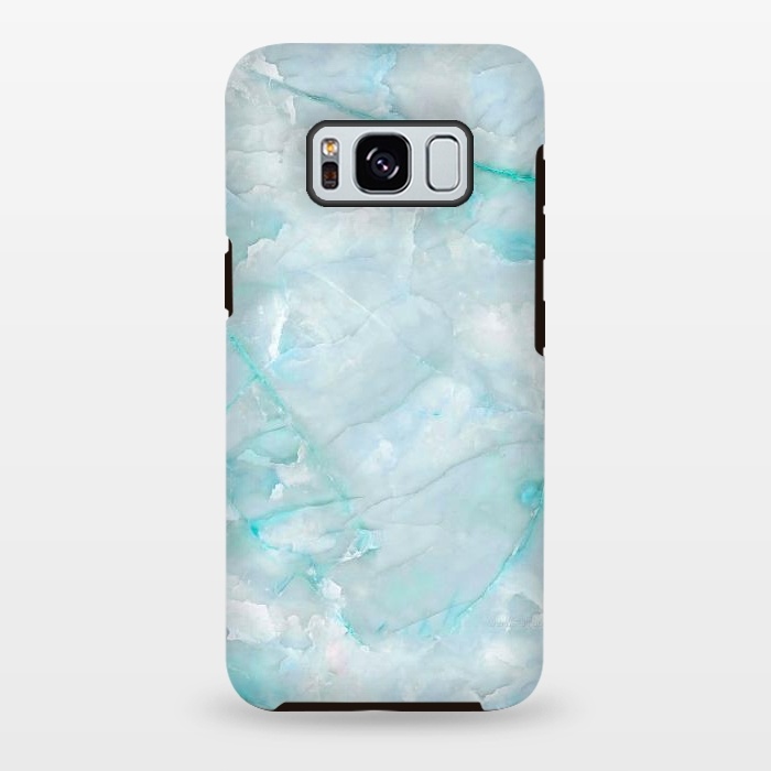 Galaxy S8 plus StrongFit Light Blue Veined Agate by  Utart
