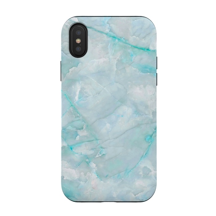 iPhone Xs / X StrongFit Light Blue Veined Agate by  Utart