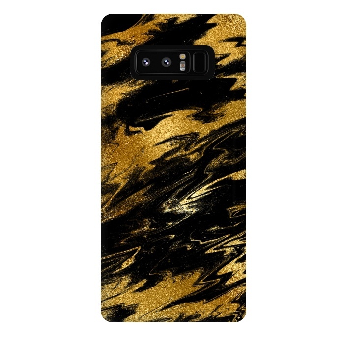 Galaxy Note 8 StrongFit Black and Gold Marble by  Utart